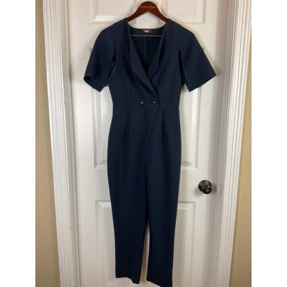 The Fifth Label Womens Navy Blue Manhattan V Neck Jumpsuit Romper Size Medium H3 - Picture 2 of 12